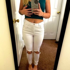 Free People white skinny jeans